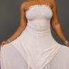 Blush Breeze Strapless Maxi Dress
