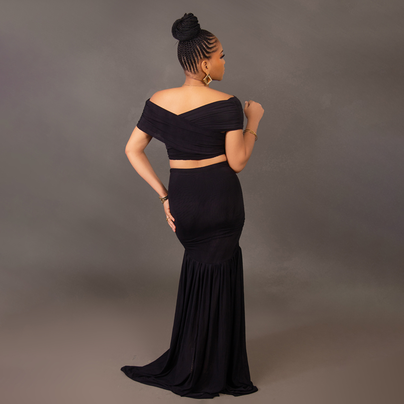 Noir Elegance Two-Piece Set