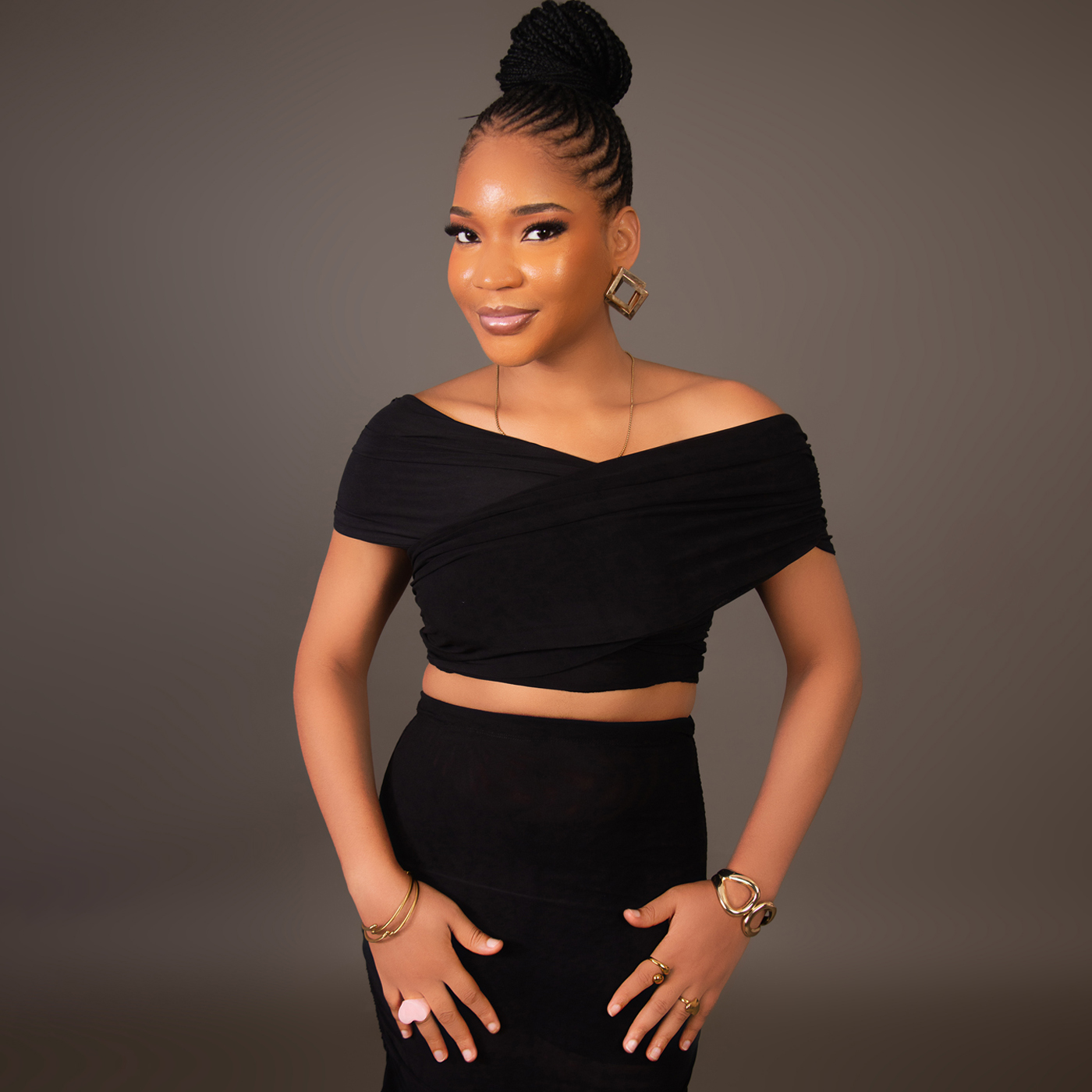 Noir Elegance Two-Piece Set