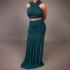 Emerald Cross Wrap Maxi Set