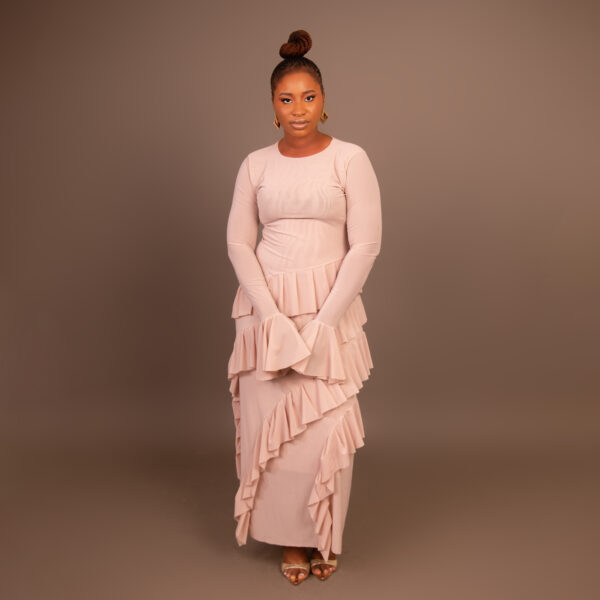 Elegant Ruffle Maxi Dress