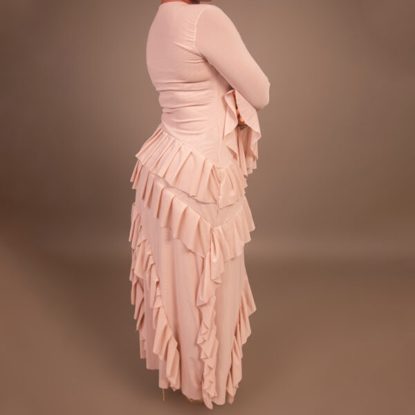 Elegant Ruffle Maxi Dress
