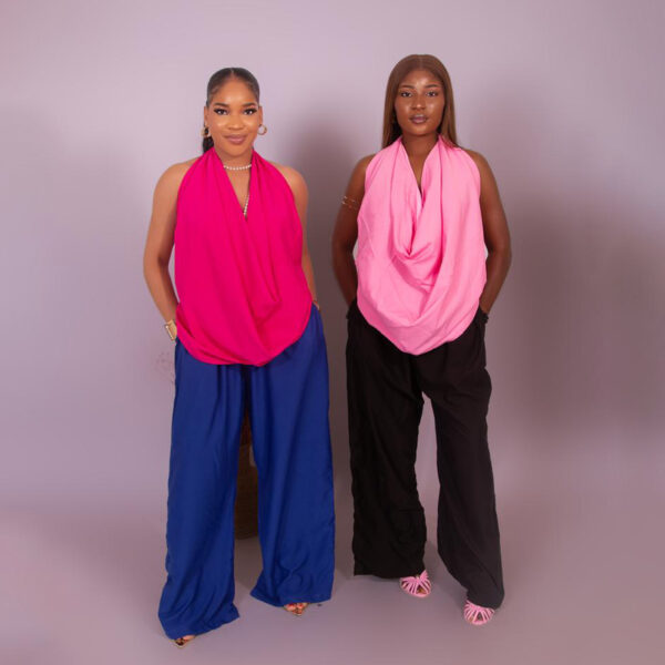Blush Drape - Simi Set (Fluid Statement Silhouette)