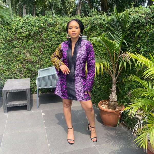 Luxe Ankara Blazer Mini Dress