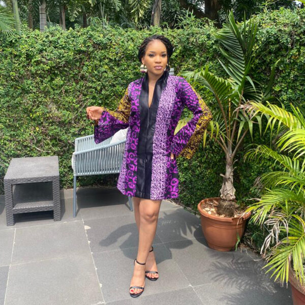 Luxe Ankara Blazer Mini Dress