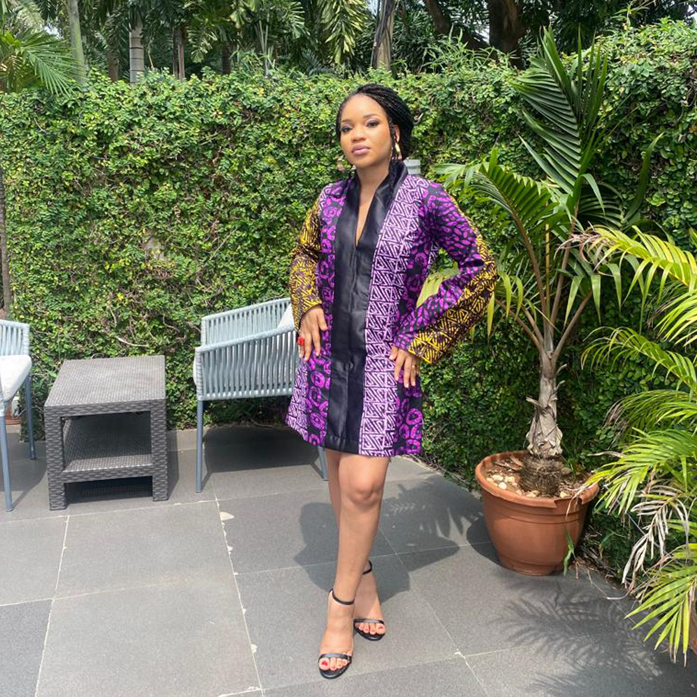 Luxe Ankara Blazer Mini Dress