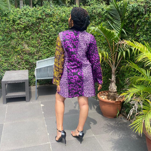 Luxe Ankara Blazer Mini Dress