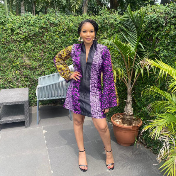 Luxe Ankara Blazer Mini Dress