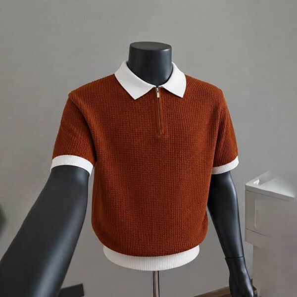 Unisex Knitted Polo – Luxe Textured Fit