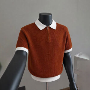 Unisex Knitted Polo – Luxe Textured Fit